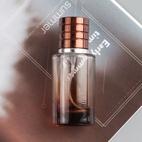 Flacon en verre avec couvercle, pulvérisateur de parfum rechargeable, produit de luxe, vente en gros, ml