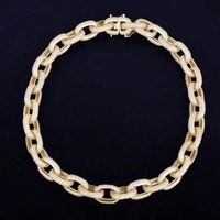 Collar de eslabones cubanos con diamantes de moissanita de diseñador, el más vendido, para uso diario y estilo de fiesta, disponible a un precio razonable.