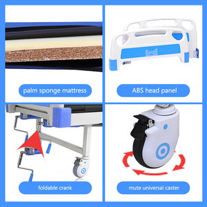 Thiết bị y tế Giường bệnh viện <span class=keywords><strong>2</strong></span> tay quay Giường bệnh viện bằng tay Giường bệnh viện có nệm - Product Image 4