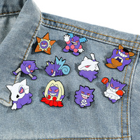 Broche de Aleación de Gengar Personalizado con Diseño de Dibujos Animados, Accesorio de Metal con Insignia de Pokémon