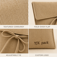 Pochette en velours côtelé doux avec nœud papillon, sac de rangement pour bijoux (boucles d'oreilles, colliers, bagues), logo personnalisé imprimé