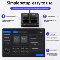 Harga Grosir Kustom Keyboard Mekanik 2 Tombol USB Keypad Salin Tempel Kata Sandi Kombinasi Multi-tombol Tombol Pintasan Kustom