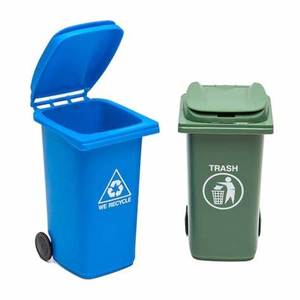 Plastic Small Waste Bin Wheelie Bin Desk Tidy