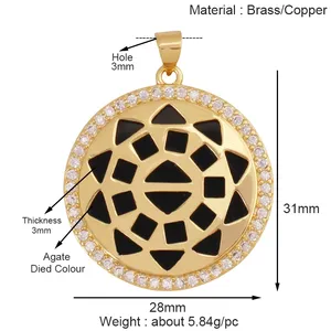 Pendentif tendance en forme de coquille d'étoile spatiale brillante, composants de bijoux plaqués or 18 carats, accessoires, fournitures <span class=keywords><strong>S34</strong></span> - Product Image 5