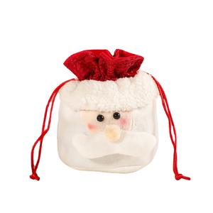 Sacs à cordon en velours recyclables pour cadeaux de Noël et paquets de bonbons Tissu d'emballage textile - Product Image 6