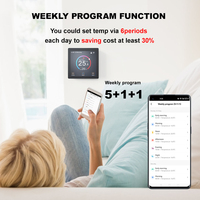Termostato con Pantalla Táctil a Color TFT WiFi Tuya, Controlador de Calefacción por Suelo Radiante Eléctrico con Ahorro de Energía, Control por Voz con Alexa y Google
