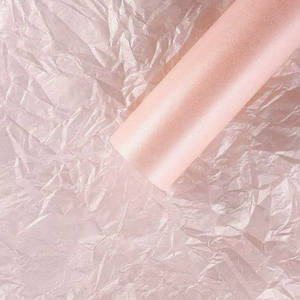 Papel de Seda Personalizado Color Rosa Champán Perlado, Forro Interior para Empaque Floral, Envoltura para Regalos y Ramos Hechos a Mano - Product Image 1