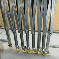 Tente rétractable extérieure pour atelier d'usine, résistante aux UV, imperméable, en PVC robuste, avec structure en tuyaux galvanisés et roues, toutes saisons