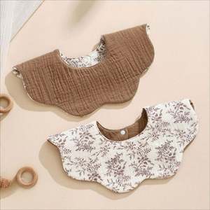 Baberos de Algodón para Bebés Recién Nacidos, Paño de Muselina con Volantes para Niñas, Toalla de Saliva, Precio Económico - Product Image 2