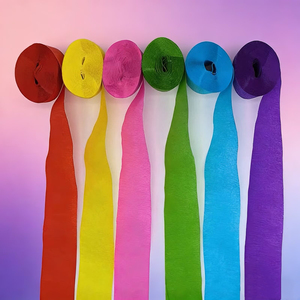 Guirnaldas de Papel Crepé de Colores Vibrantes, Resistentes a la Decoloración, para Fiestas de Cumpleaños y Celebraciones de Carnaval - Product Image 5