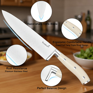 Kuisine 15-Piece ABS Handle Hand Forged High Carbon Stainless Steel <strong>Knife</strong> Block Set Dishwasher <strong>Safe</strong> Kitchen <strong>Knife</strong> Scissors <strong>Knife</strong> - Product Image 3