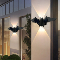 Applique Murale Solaire LED Étanche IP65, Éclairage Haut et Bas, pour Extérieur, Villa, Patio, Jardin, Décoration d'Halloween