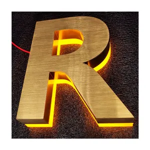 High Light Stainless Steel 3D Signage With Light Letter Sign