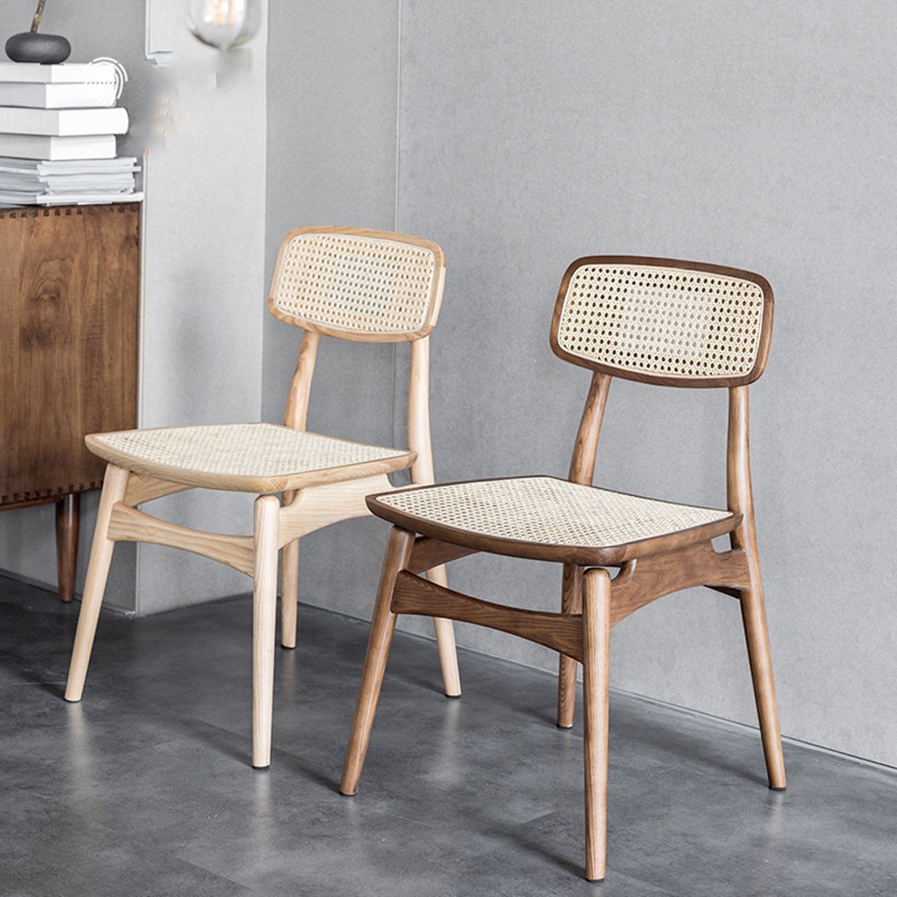 wholesale High Back Wood Luxury Nordic Chair Home Furniture Rattan Wicker Chairs Wooden Dining Chairs