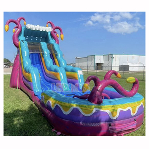Toboggan aquatique gonflable monstrueux de 7,6 mètres avec trois pistes - PVC de qualité commerciale pour un plaisir estival extrême - Product Image 4