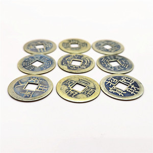Pièces de monnaie en laiton lisses de 23 mm de diamètre avec motif de caractères chinois pour objets décoratifs pour la maison - Product Image 5