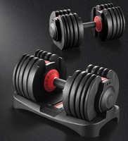 Haltères réglables en acier 24 kg (52,5 lb) avec 15 positions – Ensemble d'exercices de musculation pour les bras