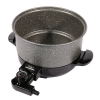 XH-3423 marmite électrique multifonction en aluminium marbré marmite auto-chauffante à vendre logo personnalisé OEM gris 220
