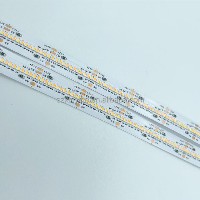 DC24V 480 LEDs 17W/M CCT LED Rigid Strip, High Brightness Dual Color Temperature Aluminum Hard Light Bar Factory Direct Sale
