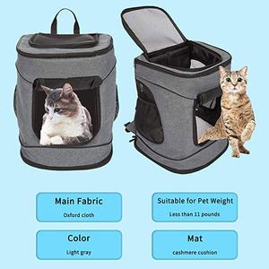 <span class=keywords><strong>Mochila</strong></span> transportadora de mascotas para perros pequeños, gatos, cachorros, bolsa de viaje para mascotas aprobada por la aerolínea con ventana de malla, alfombrilla suave para <span class=keywords><strong>senderismo</strong></span> - Product Image 4