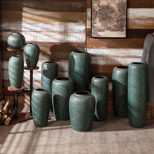 Jarrón de flores secas de piedra mate de cerámica Jingdezhen Art <span class=keywords><strong>Deco</strong></span> diseño japonés Mesa decoración del hogar - Product Image 3