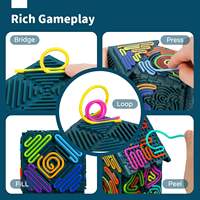 Tablero de Actividades Sensoriales 3D para el Estrés, la Ansiedad, el Autismo y el TDAH, 20 Cuerdas de Silicona, Silencioso, Calmante, para la Concentración, Regalo para Niñas y Niños