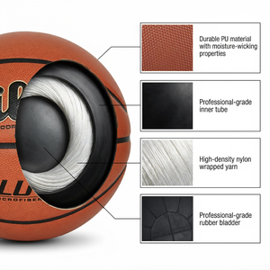 Pallone da <span class=keywords><strong>Basket</strong></span> Professionale Giapponese in Microfibra Composita Avanzata, Pelle PU, Logo Personalizzato, Misura 7, per Esterno - Product Image 5