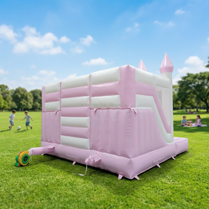 Castillo Inflable Rosa de Grado Comercial con Tobogán y Piscina para Fiestas de Cumpleaños, Bodas, Eventos al Aire Libre, Alquiler - Product Image 3