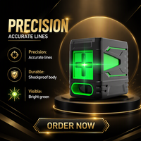 Nouveau best-seller transfrontalier : Mini niveau laser infrarouge auto-nivelant à lumière verte haute luminosité, cinq lignes, deux lignes, modèle XS