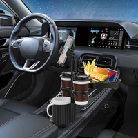 360 degrés rotation long cou pivotant voiture tasse boisson support de café extenseur avec plateau de nourriture et support de téléphone pour organisateur de siège de voiture
