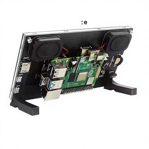 شاشة عرض LCD تعمل باللمس مقاس 7 بوصات لـ Raspberry <span class=keywords><strong>Pi</strong></span> بدقة 1024×600 H-D IPS، شاشة محمولة صغيرة للكمبيوتر الشخصي متوافقة مع 3B+/4B/5B/Zero مع حامل وبرنامج تشغيل GT911 - Product Image 2