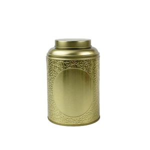 Cylinder Tea Canister with inner lid Air Tight Tea Caddy Tea Tin Container