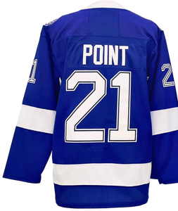 Maglia da Hockey su Ghiaccio Tampa Bay 86 Nikita Kucherov 91 Steven Stamkos 88 Andrei Vasilevskiy 21 Brayden Point con Cuciture a Vista - Product Image 3