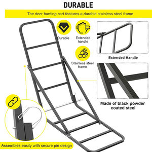 Chariot de chasse JH-Mech Chariot de jeu robuste avec grandes roues Chariot de jeu robuste en acier au carbone Cerf - Product Image 2
