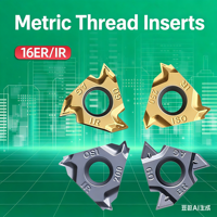 Lame de couteau filetée ISO 55 en carbure cémenté triangulaire 16 ER/16IR/AG60, revêtement CVD/PVD, pour outil de tournage extérieur, tour CNC, OEM