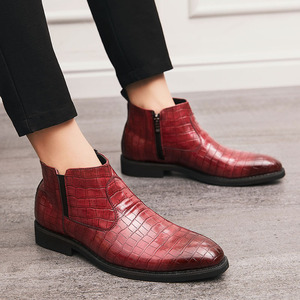 Botas para hombre más vendidas, botas de trabajo británicas de caña alta a la moda, zapatos casuales de caña media versátiles para hombre - Product Image 3