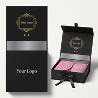 Boîte à perruque rigide magnétique portable imperméable avec logo personnalisé, doublure en éponge et ruban en satin pour emballage cadeau d'extensions de cheveux