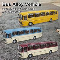 Autobús Clásico de Aleación a Escala 1/24, Modelo de Autobús Vintage de 8 Pulgadas con Sonido y Luz