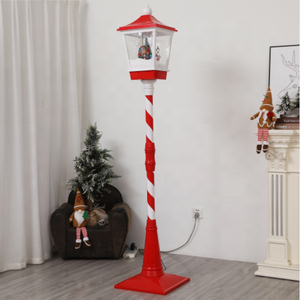 Hermosa linterna artesanal festiva con luz de nieve soplando <span class=keywords><strong>farola</strong></span> con música para Navidad - Product Image 6