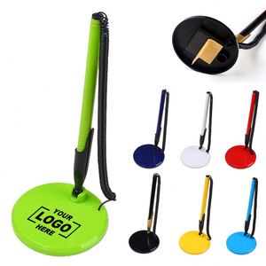 Stylos promotionnels personnalisés pour salons professionnels, événements de bureau, comptoirs, stylos à gel fixes à coller sur bureau, stylos à bille en plastique pour comptoirs bancaires - Product Image 1
