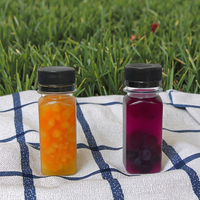 Bouteille carrée de haute qualité de 60 ml 120ml 2oz 4oz de jus de fruits boisson en plastique PET 60 ml pousse de gingembre