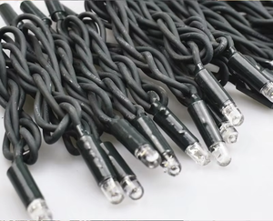 IP67 Không Thấm Nước 10M Ấm Trắng Cổ Tích Đèn Chuỗi Bóng Đèn Flash Màu Đen Trắng Cao Su Kết Nối Cho Ngoài Trời Chiếu Sáng Trang Trí - Product Image 4