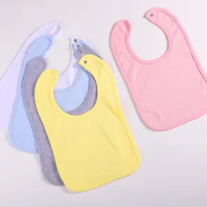 Wholesales wholesale OEM/ODM funny children bibs christmas printed organic cotton bamboo children bibs plain white