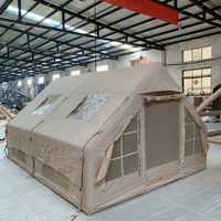 Tente de camping de luxe, installation facile, résistante au vent, 2 chambres, tente gonflable, tente de toit, voyage en plein air