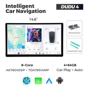 Autoradio tactile Mekede avec GPS, système Dudu 7 le plus récent, navigation automobile 14,6 pouces, prise en charge du DSP, BT, WIFI, CarPlay - Product Image 3