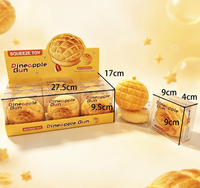 Jouet Squishy Simulation Pain Ananas, Jouet Anti-Stress Réaliste en Forme de Nourriture à Presser, en TPR Souple Non Toxique pour Enfants de 5 à 7 Ans