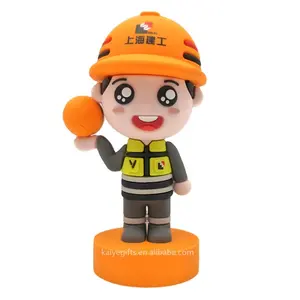 Merk Gift Souvenir Werknemer Zachte Rubber Custom Beeldje Speelgoed 3D Afdrukken Cartoon Pvc Action Figure