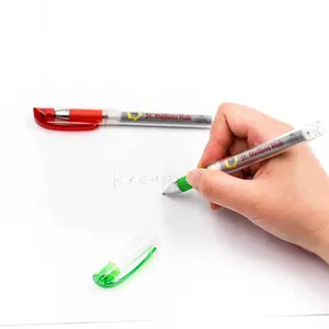 Billige Werbe plastiks tifte Werbung Probe Business Sublimation benutzer definierte Logo drucken Kugelschreiber mit Rollen papier
