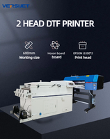 Printer DTF T-shirt 2 Head 60mm Canggih Semi-Otomatis Roll-To-Roll Tinta Pigment Head Epson Multiwarna Garansi 1 Tahun