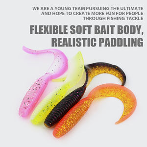 TGD Meilleur lot de 15 ou 30 <span class=keywords><strong>leurres</strong></span> <span class=keywords><strong>souples</strong></span> en PVC <span class=keywords><strong>pour</strong></span> la pêche en eau douce, appâts artificiels en silicone au goût de crevettes - Product Image 5